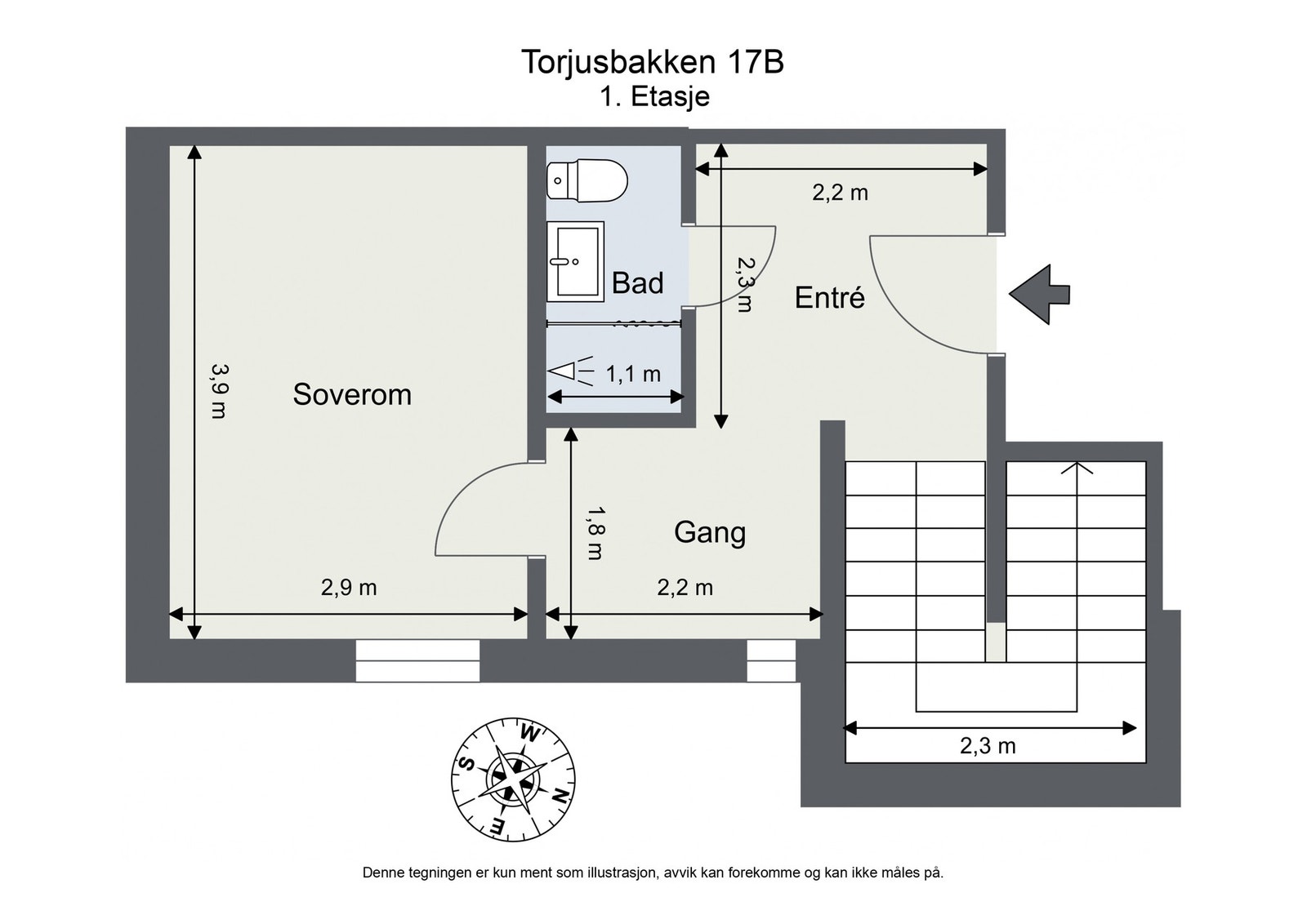 Planskisse 1 etg Galleribilde