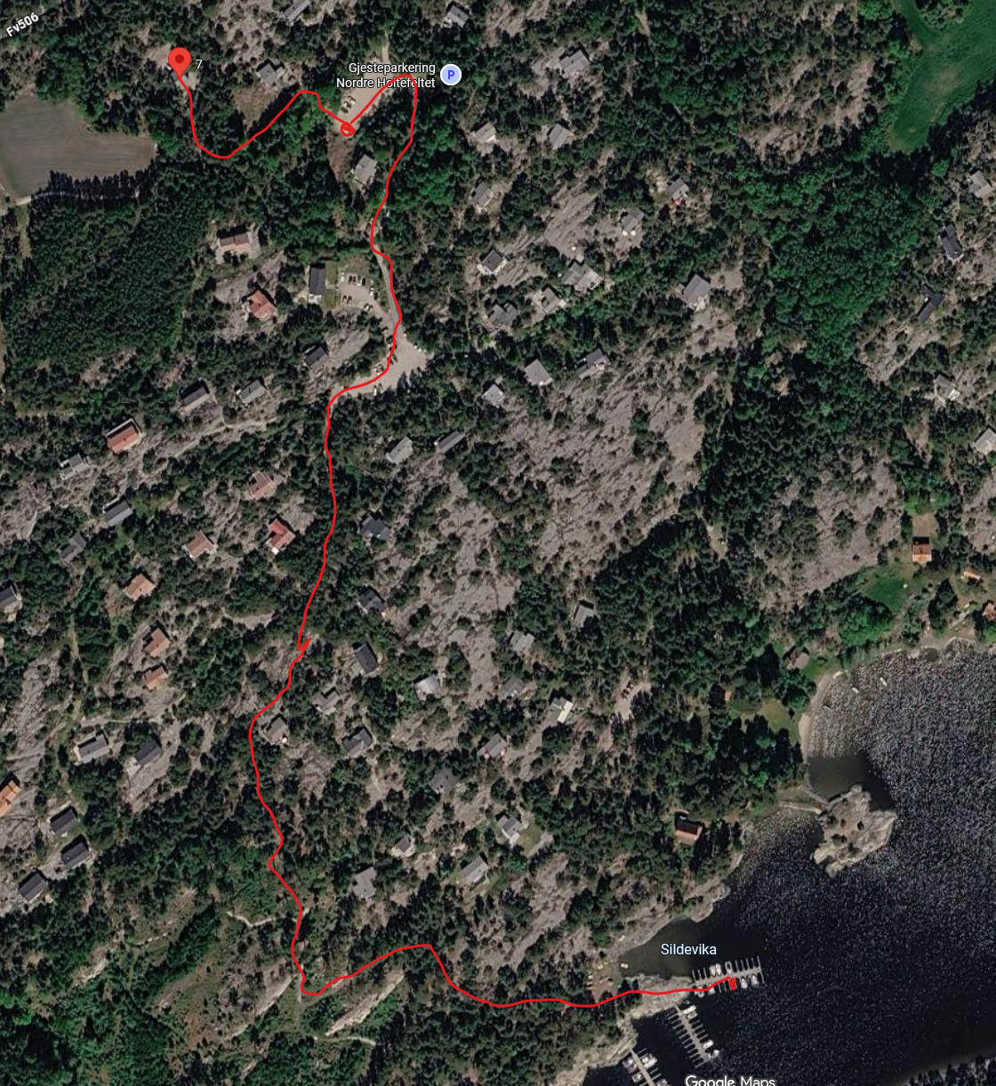 Skissering vei til båtplassen Galleribilde