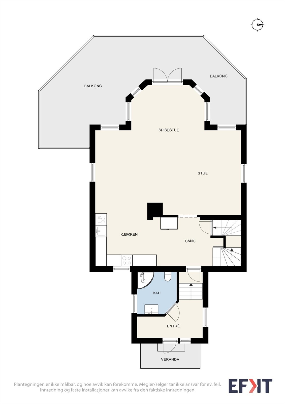Plantegning 1. etasje Galleribilde