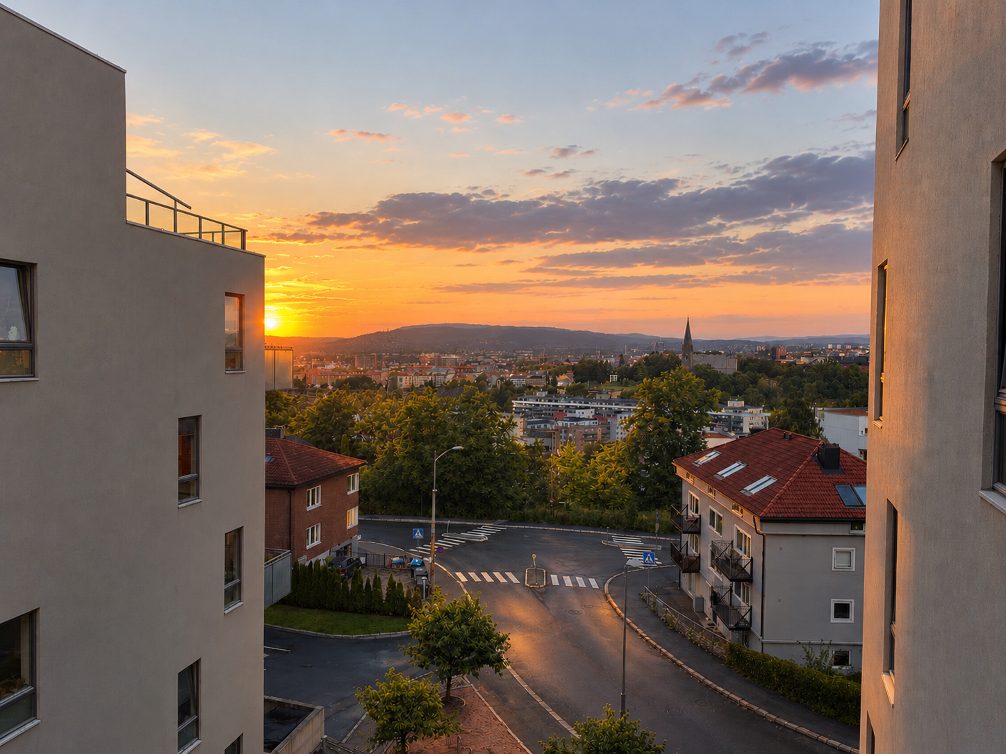 Moderne 2-roms selveierleilighet fra 2011, med en vestvendt balkong på 5 kvm med flott utsikt! (Selgers bilde, redigert ved hjelp av AI) Galleribilde