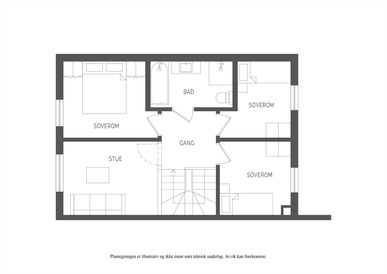 Plantegning 2. etasje Galleribilde