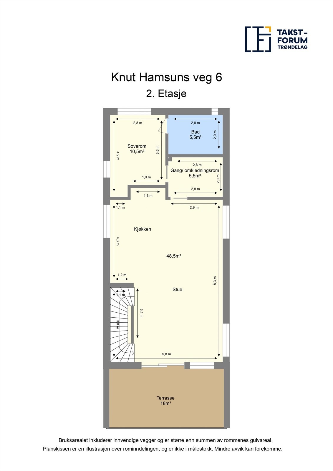 Skisse 2.etasje Galleribilde