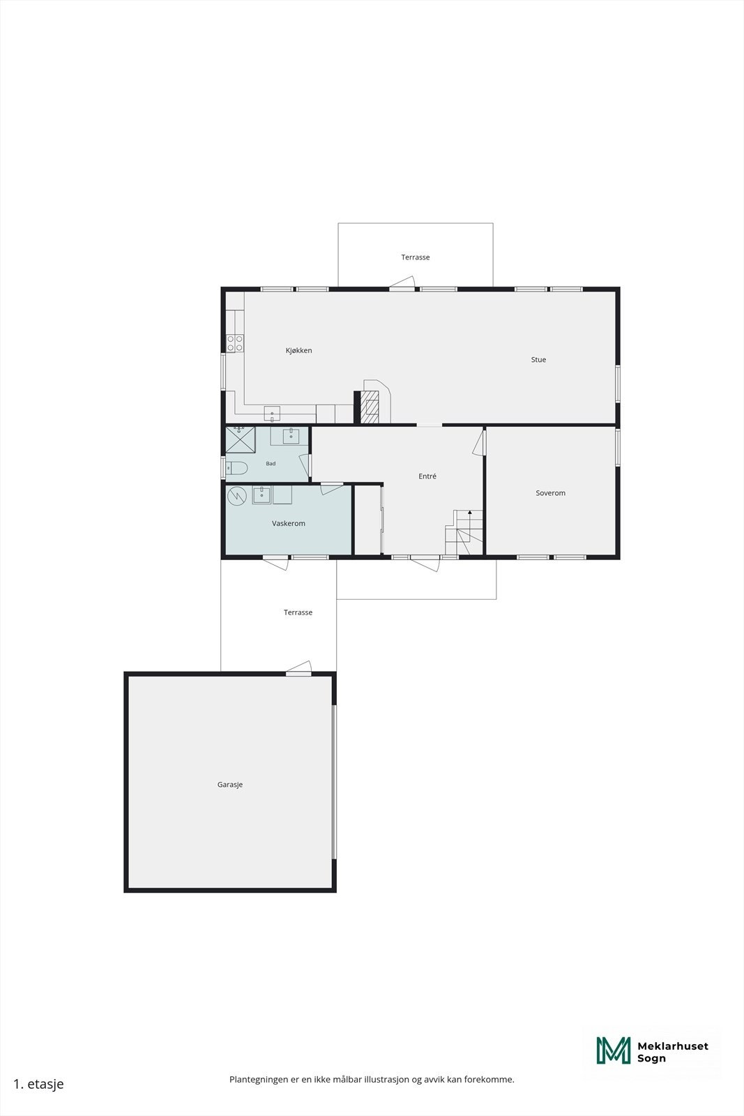 Planteikning 2D 1.etg. Galleribilde