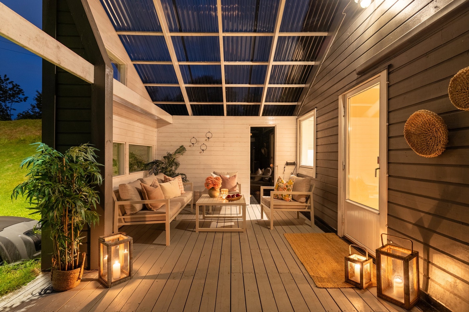 Flere deler av terrassearealene er overbygget. Galleribilde