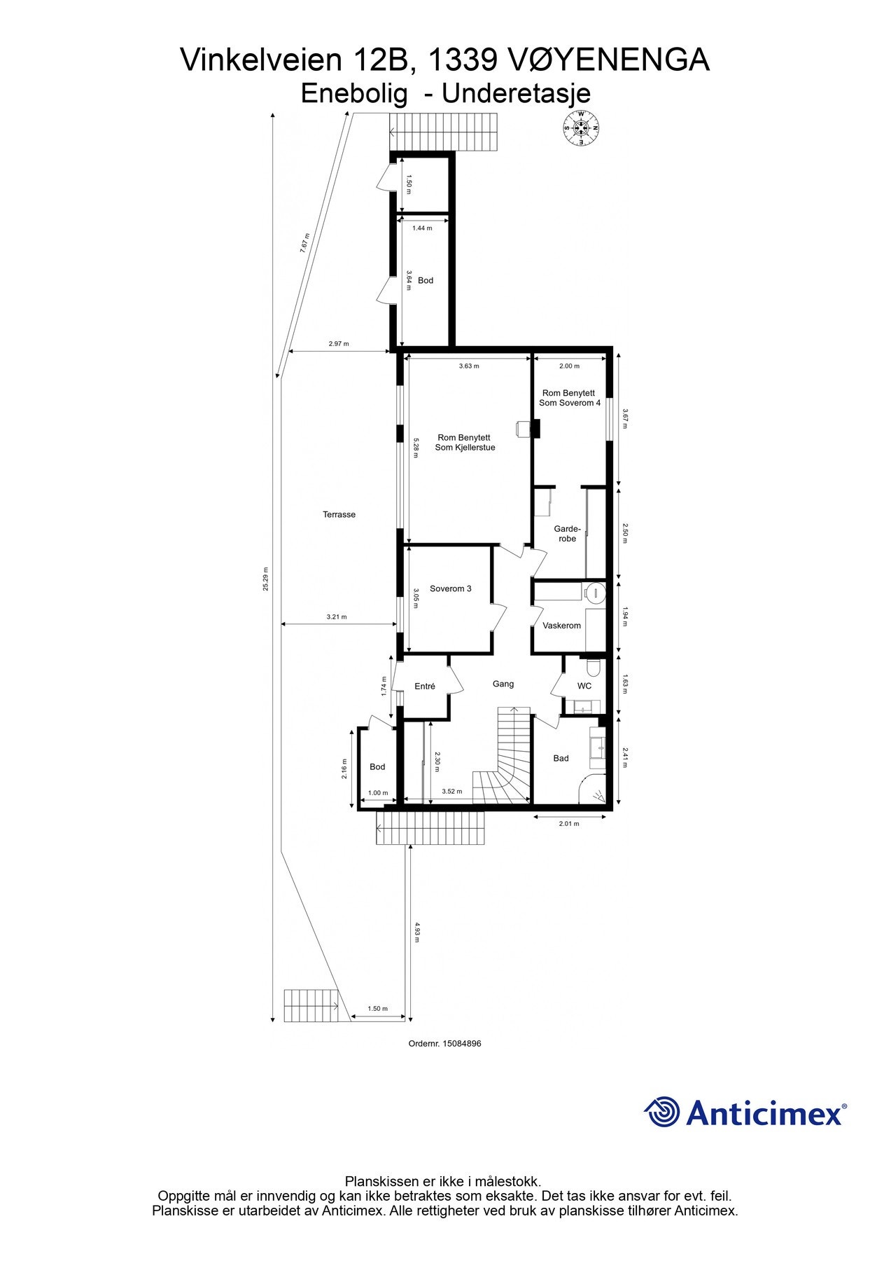 Plantegning - Underetasje Galleribilde