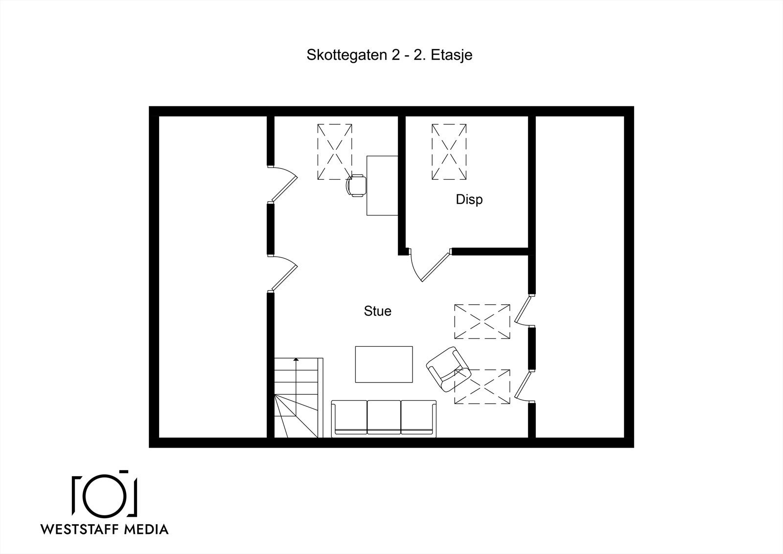 Planløsning loft Galleribilde