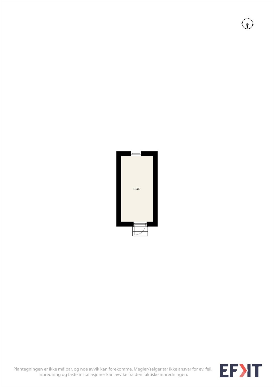 Til eiendommen hører en frittstående bod på 8 m², oppført i 2009. Galleribilde
