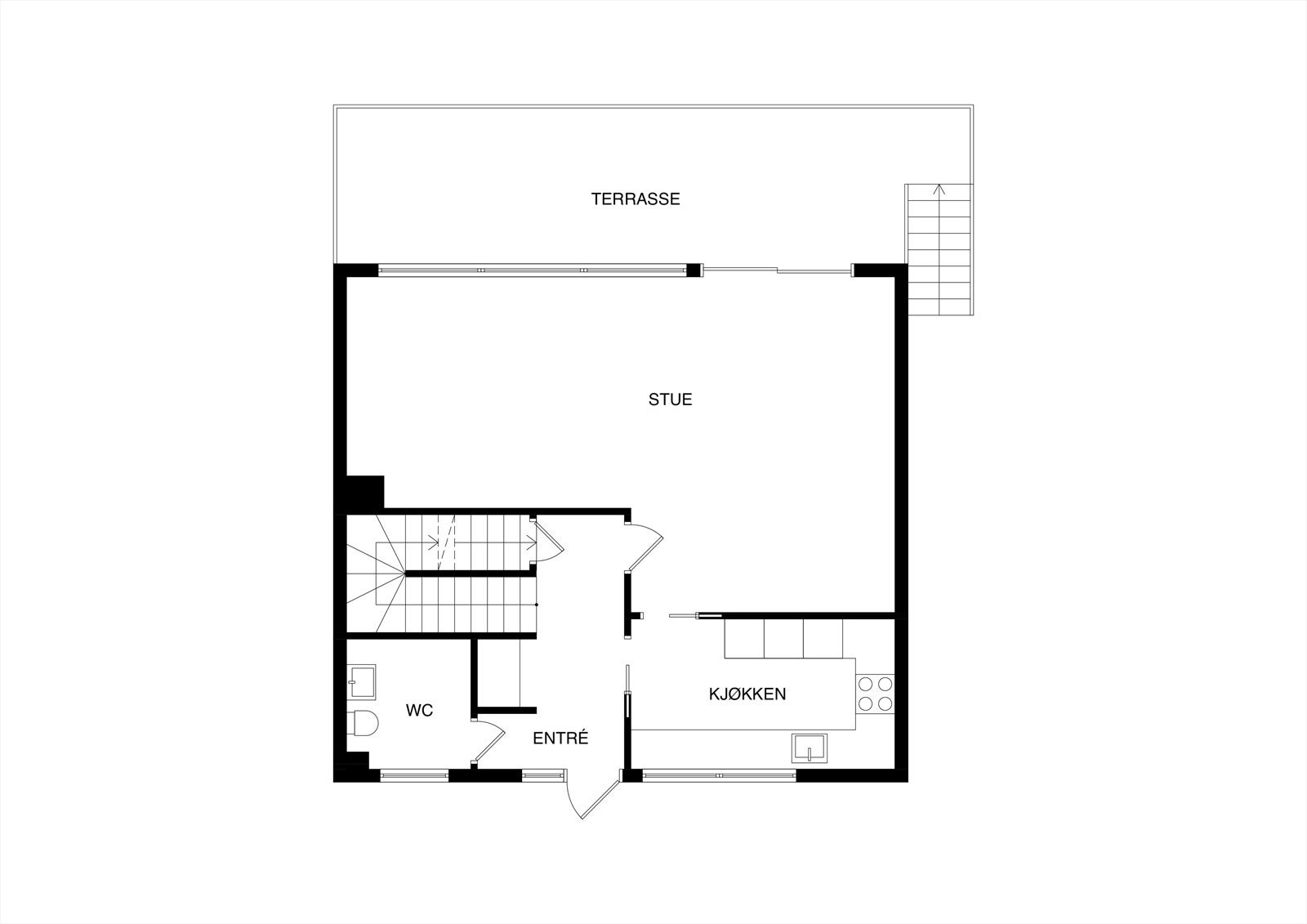 Plantegning 1. etasje Galleribilde