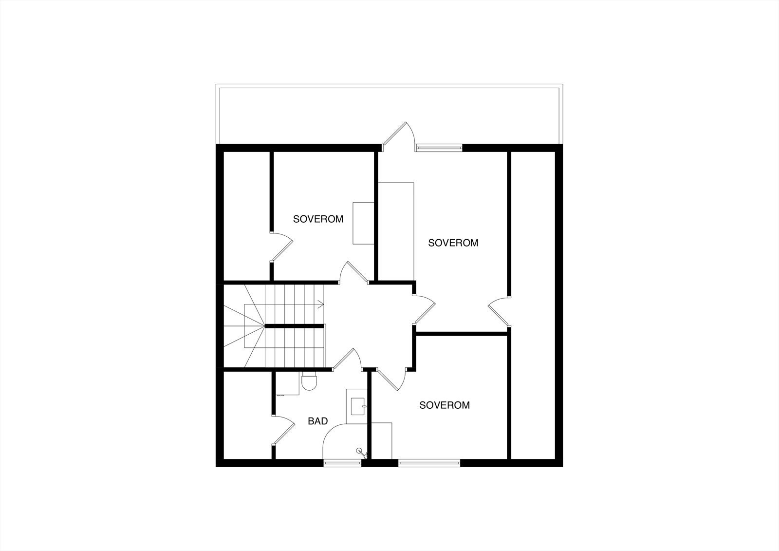 Plantegning 2. etasje Galleribilde