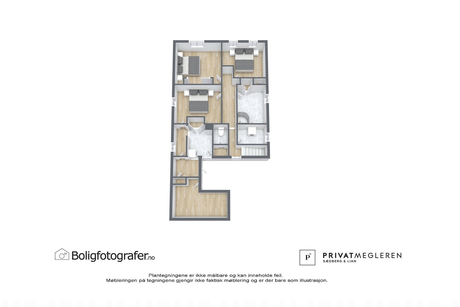 3D Planskisse / tredje etasje Galleribilde