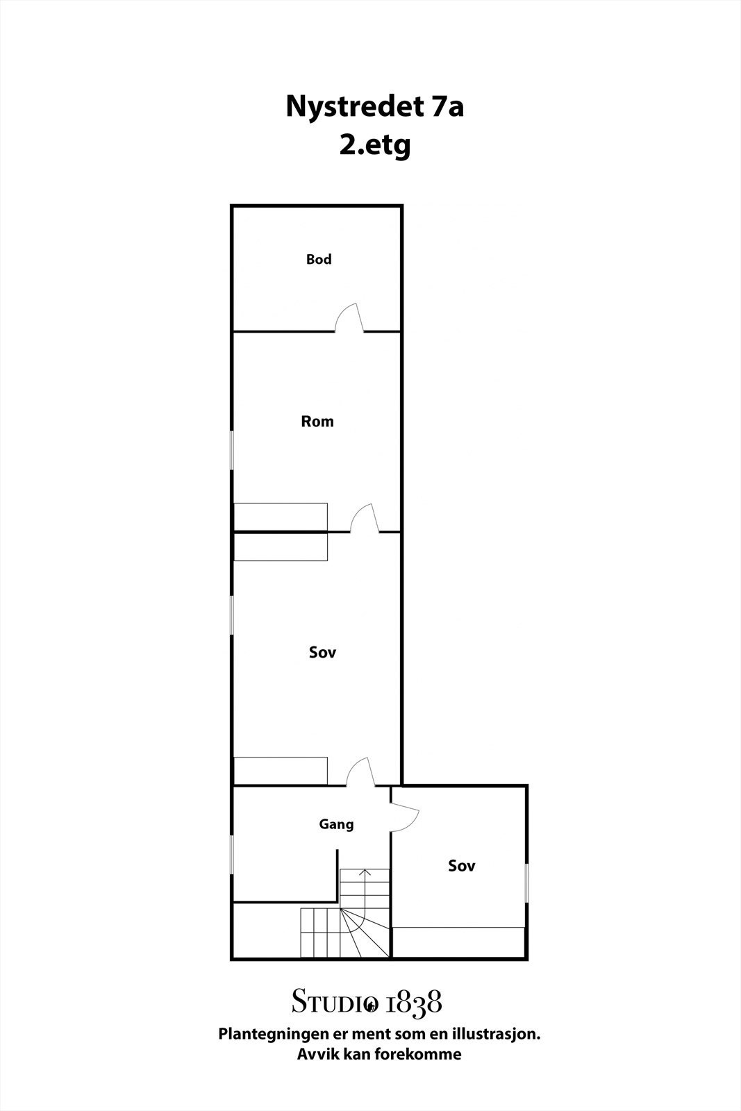 Plantegning 2. etasje Galleribilde