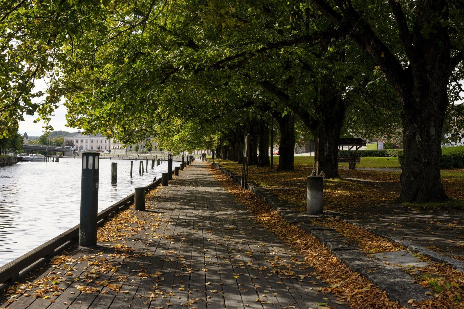 Turstiene langs elvepromenaden innbyr til fine turer langs vannet. Galleribilde
