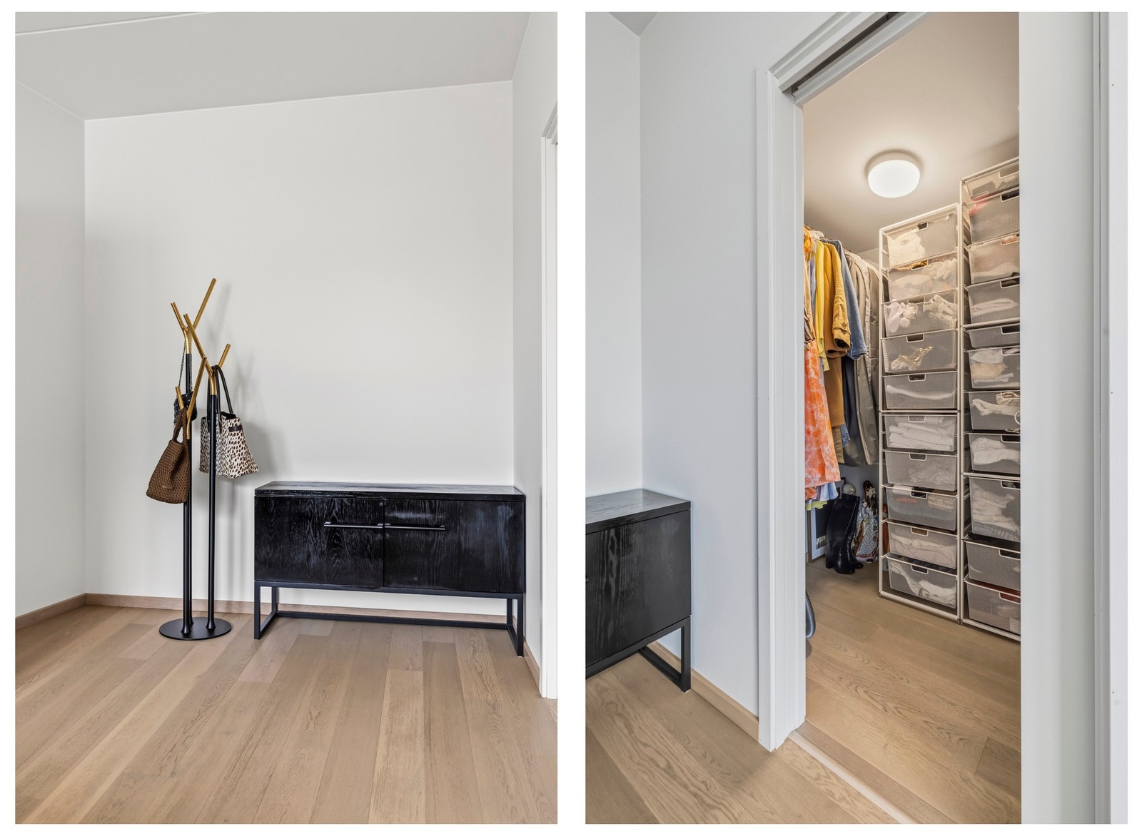 Praktisk walk-in-closet Galleribilde