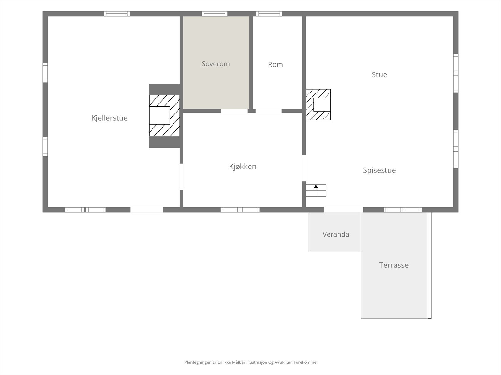 Hovedplan ( Kjellerstue/ bod med loft har også egen inngang ) Galleribilde