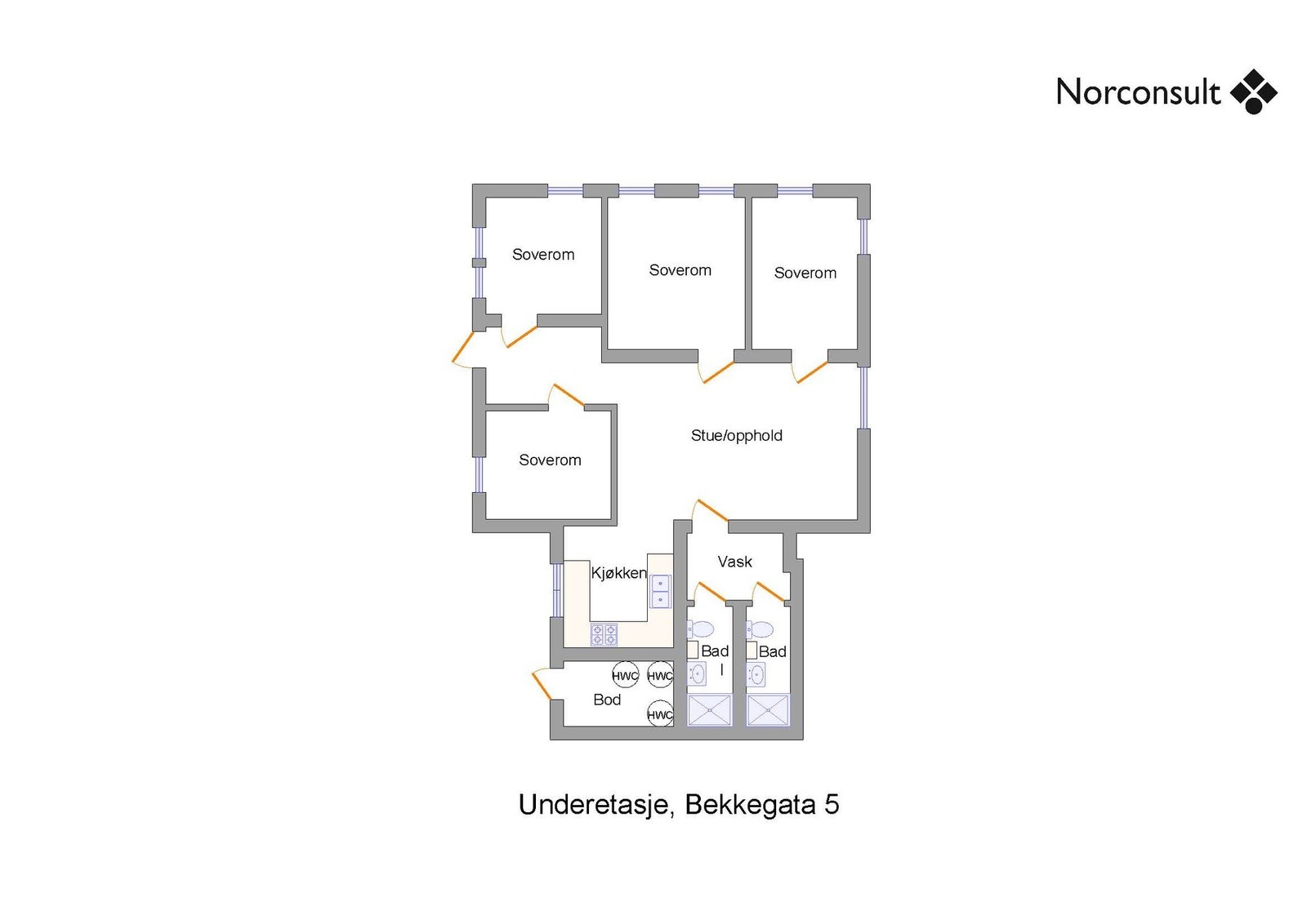 Boligens planskisse - Underetasje Galleribilde