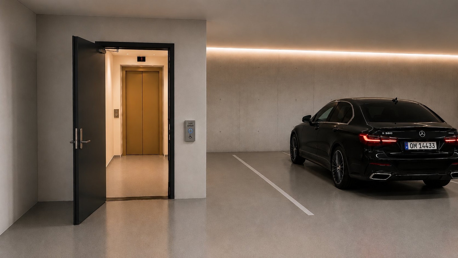 garasjeplass og heis opp til 5 etasje. Galleribilde