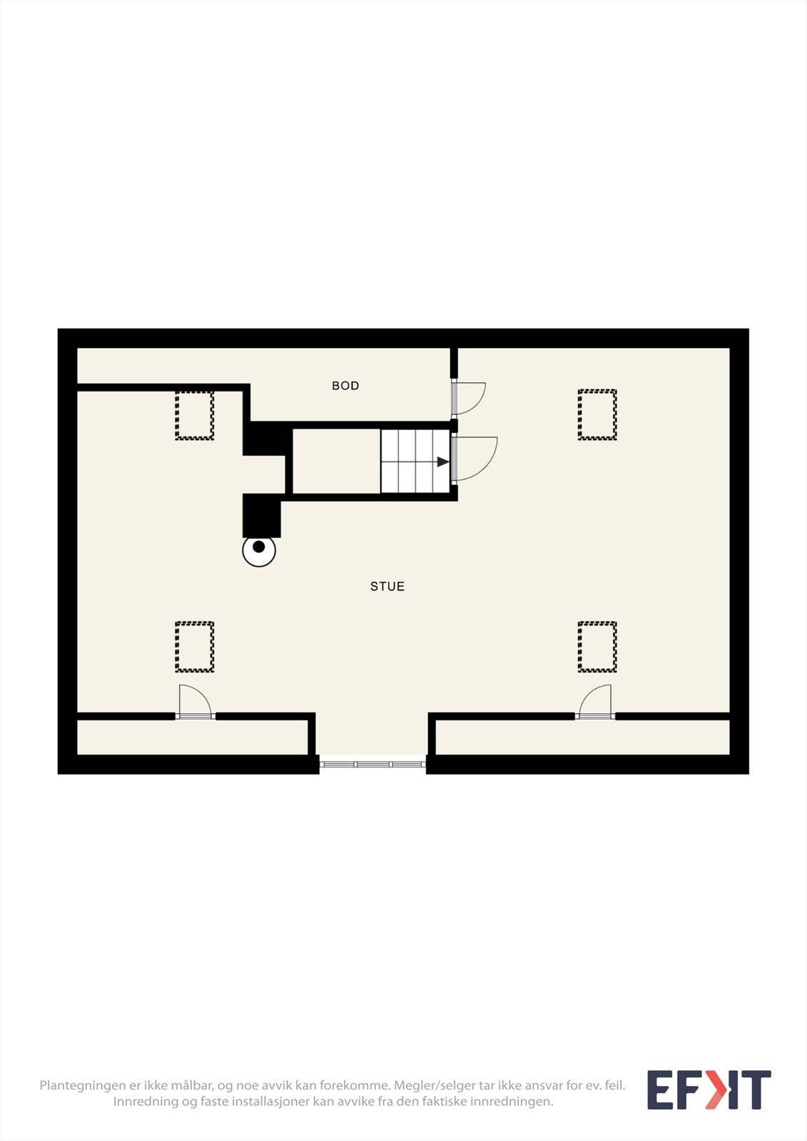 Plantegning loftsetasje Galleribilde