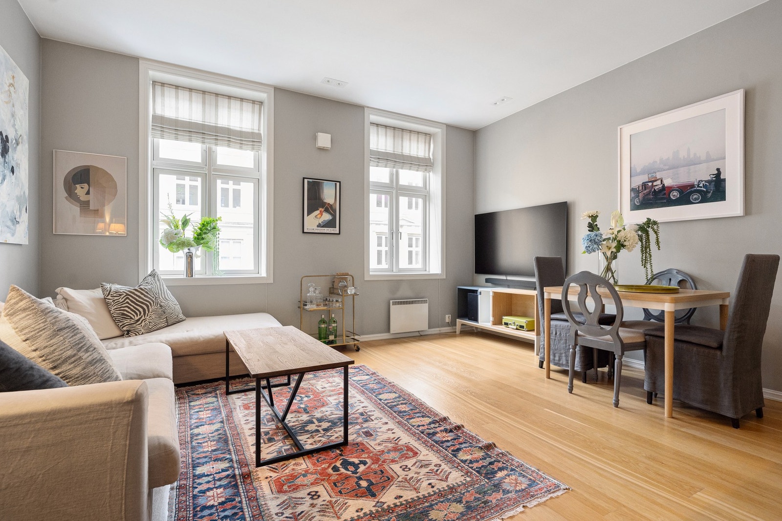 Velkommen til en lys og luftig 3-roms med balkong på Majorstuen. Foto: Andreas S. Wiig v/Rekyl Foto Galleribilde