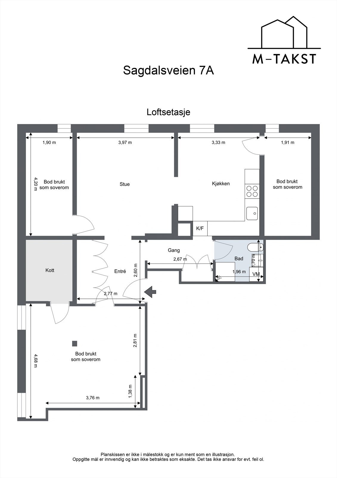 Plantegning-Loftetasje Galleribilde