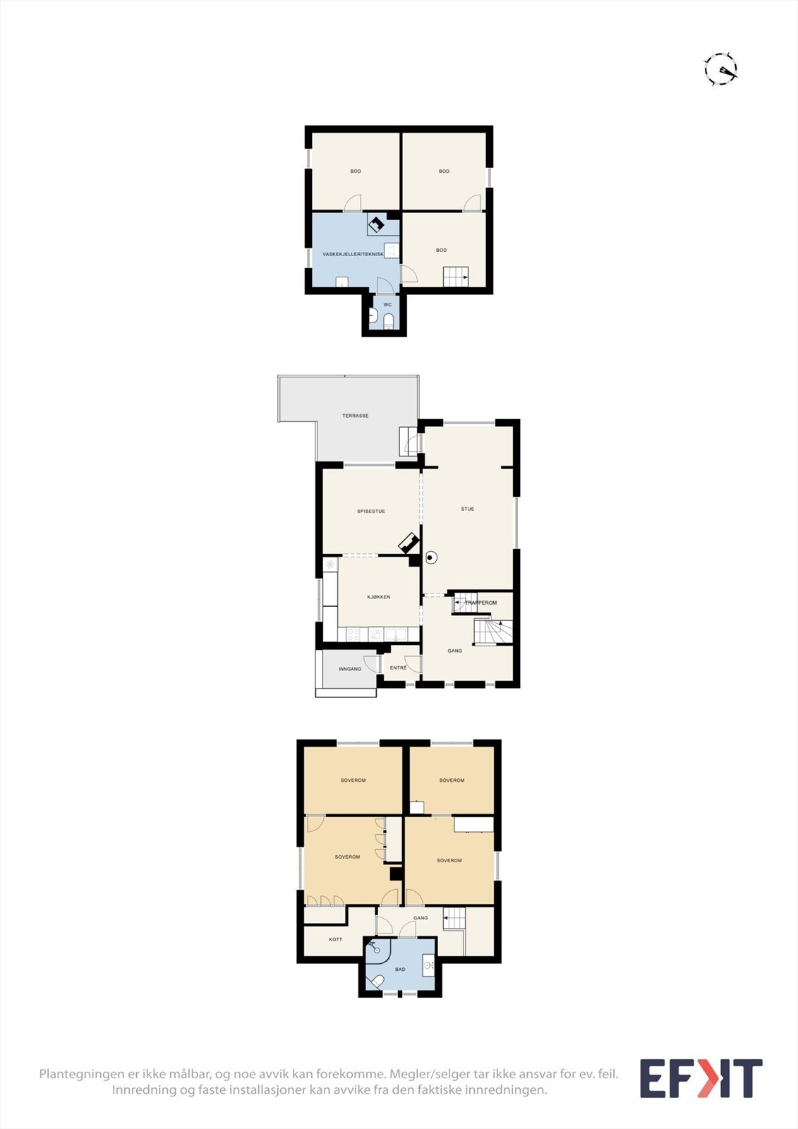 Boligen har en innholdsrik og familievennlig planløsning, fordelt over tre plan. Galleribilde