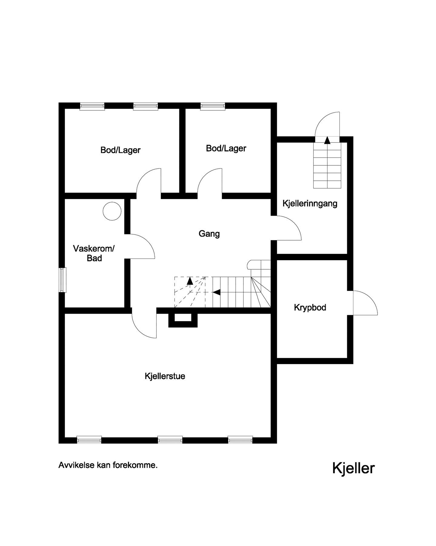 Plantegning kjeller. Galleribilde