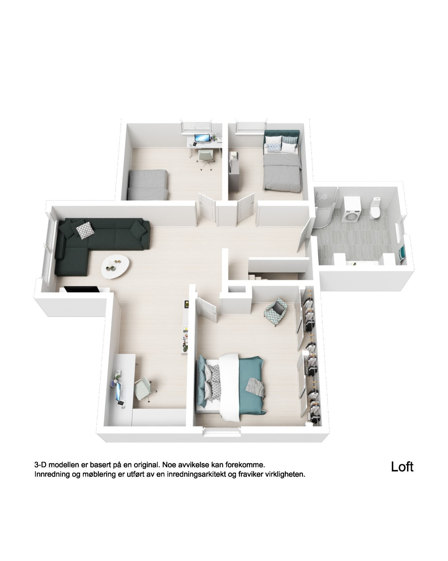 Plantegning loft Galleribilde