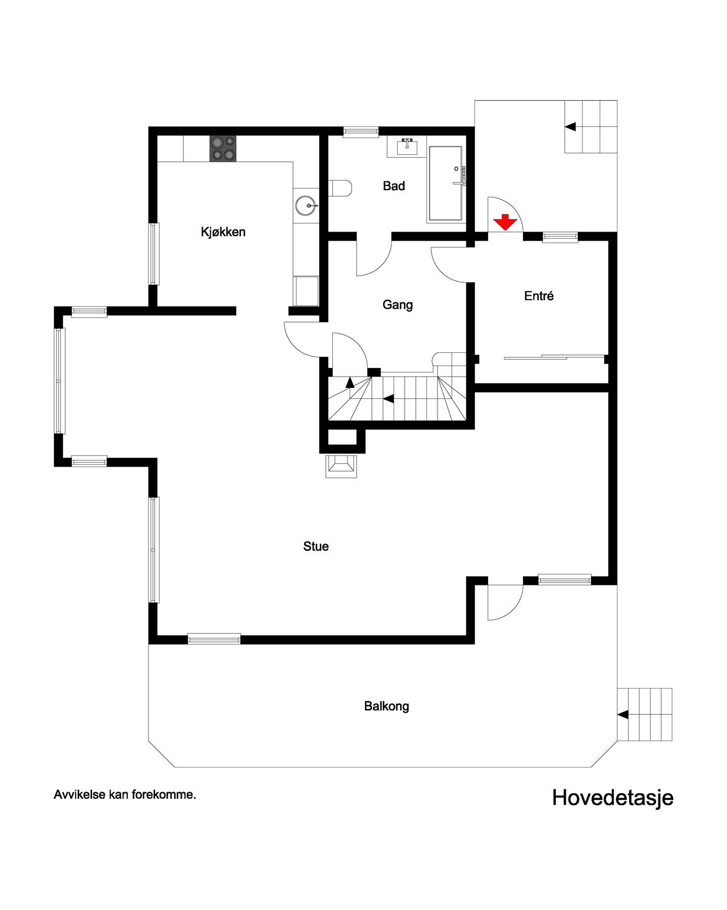 Plantegning 1.etg. Galleribilde
