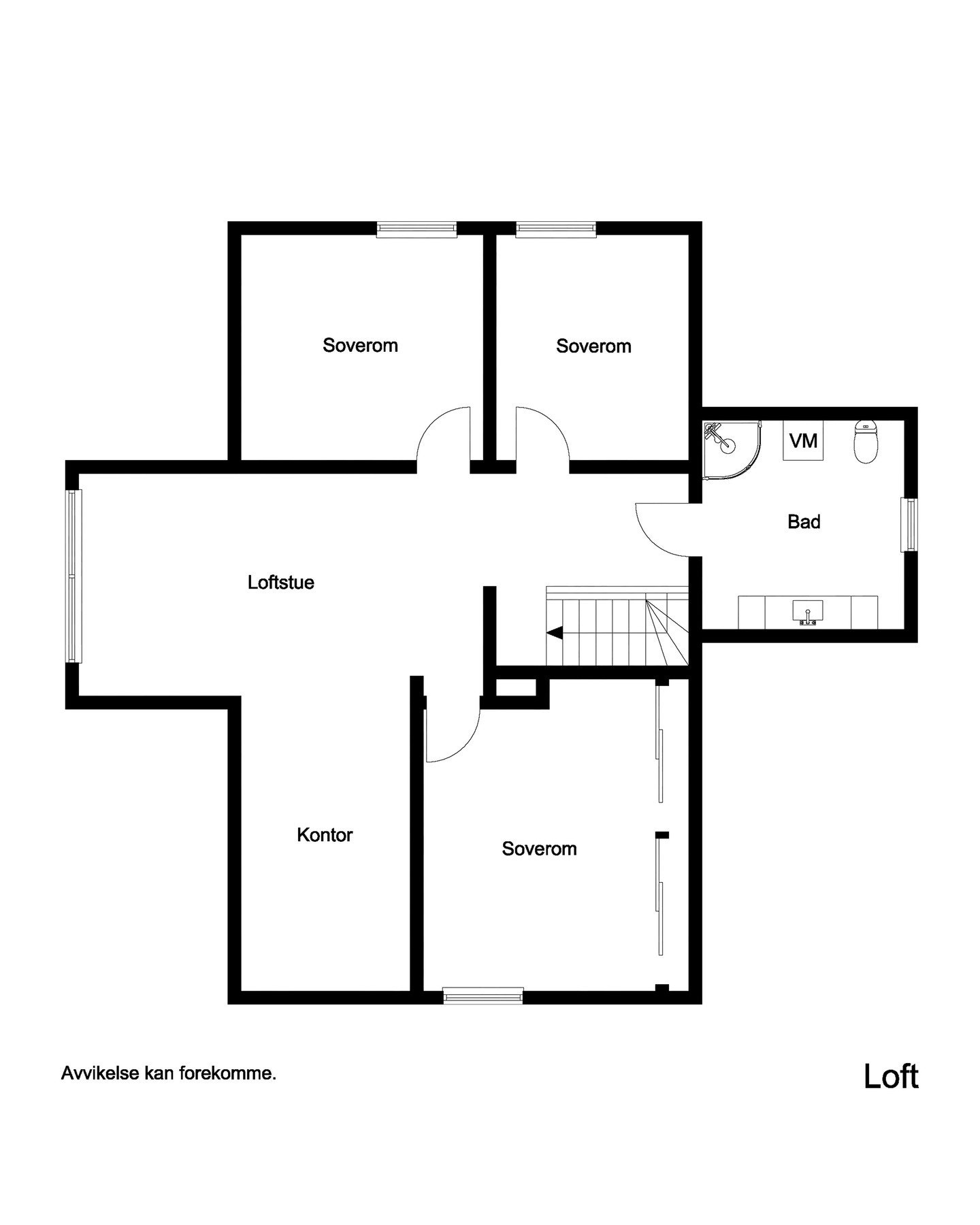 Plantegning loft Galleribilde