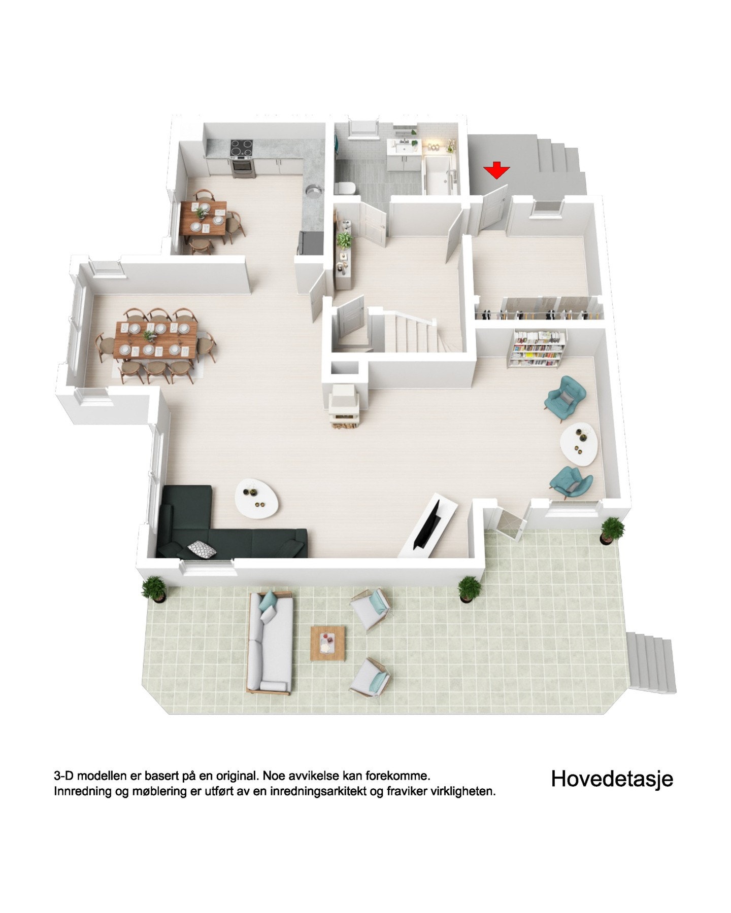 Plantegning 1.etg. Galleribilde