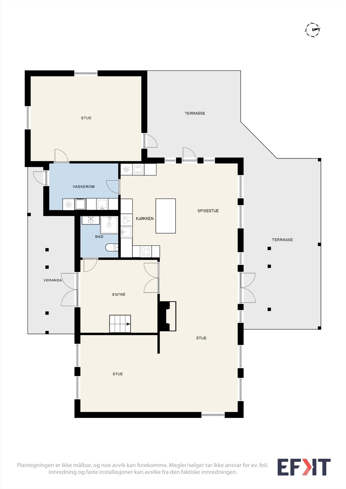 Plantegning 1. etasje Galleribilde