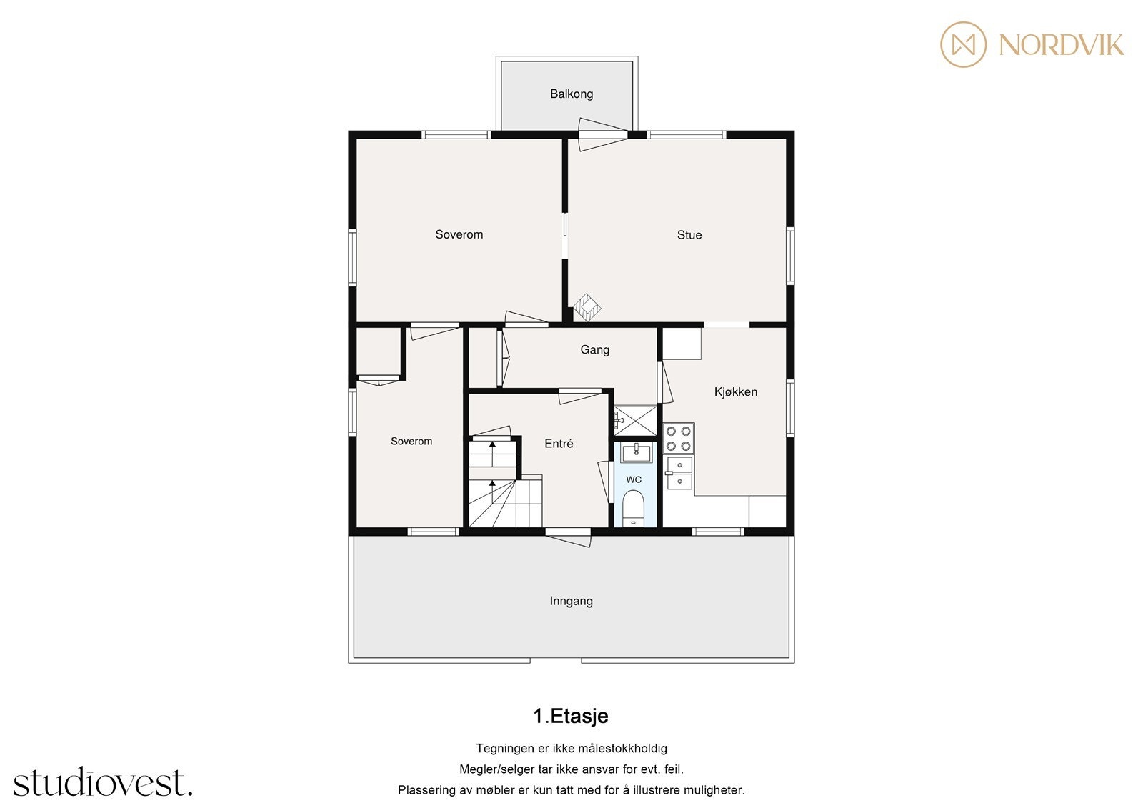 - Plantegning 1.etg - Galleribilde
