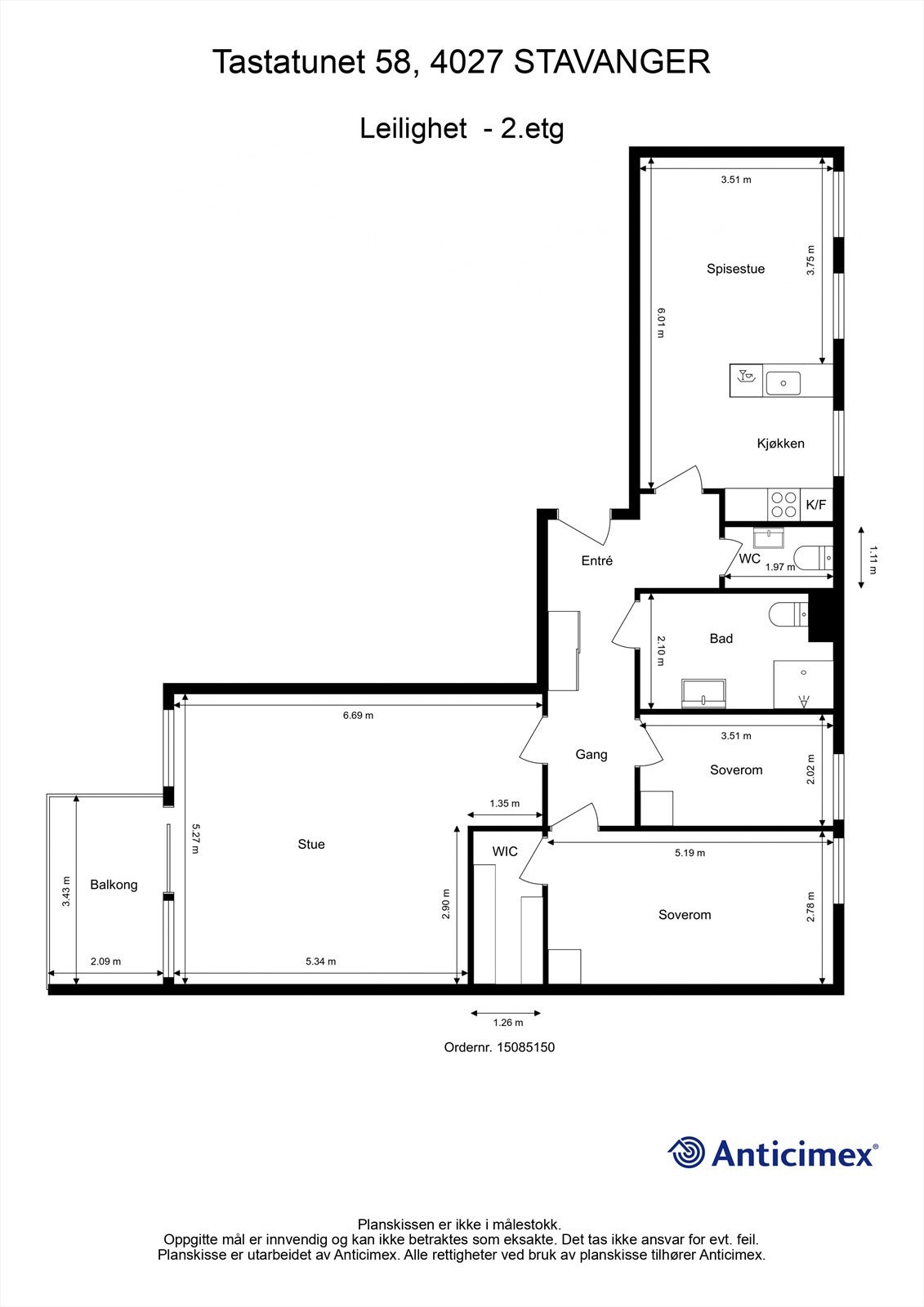 Plantegning 2. etasje Galleribilde