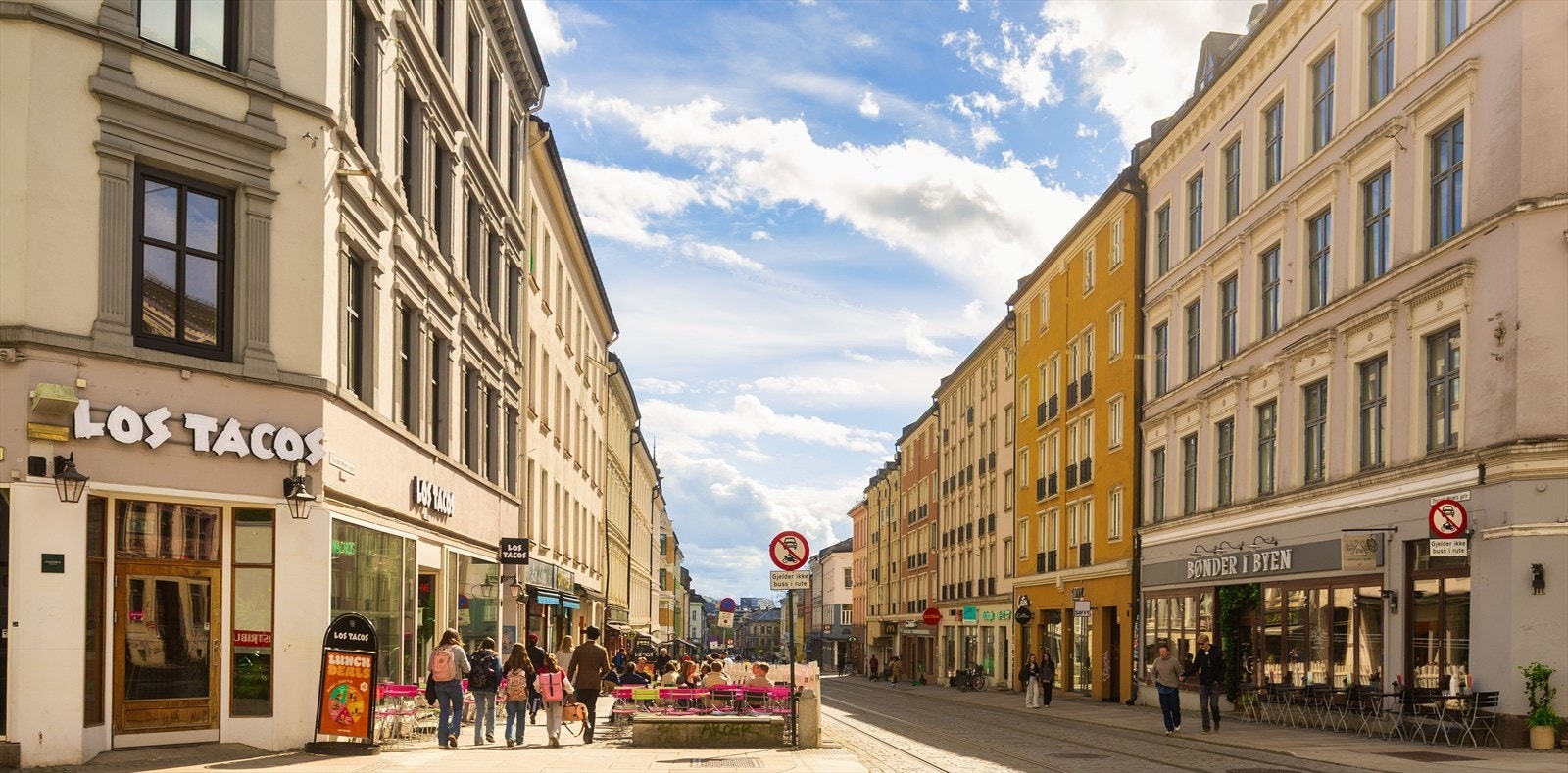 Thorvald Meyers gate byr på et bredt utvalg av serveringssteder og byliv Galleribilde