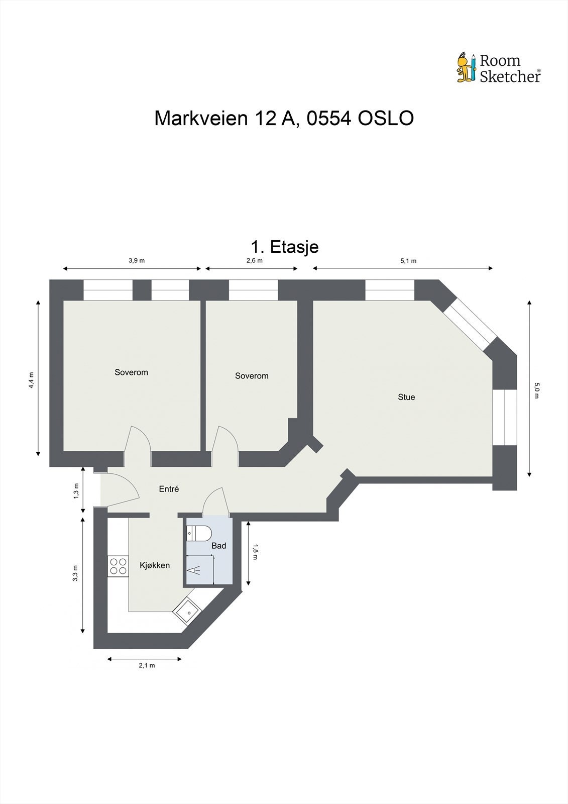 Leiligheten disponerer en bod i kjeller på ca. 14 kvm og en loftsbod på ca. 2 kvm. Galleribilde