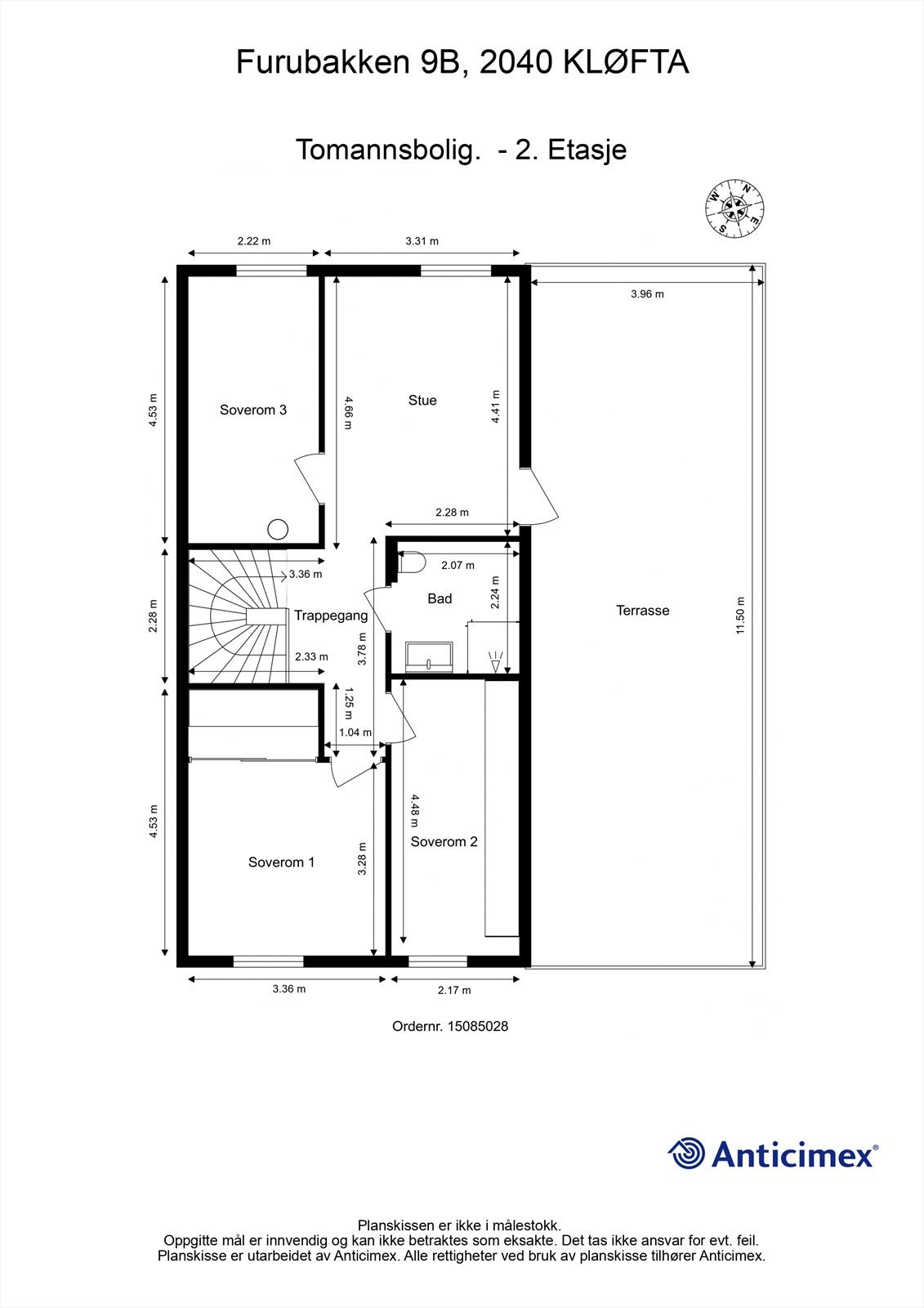 Plantegning 2. etasje Galleribilde