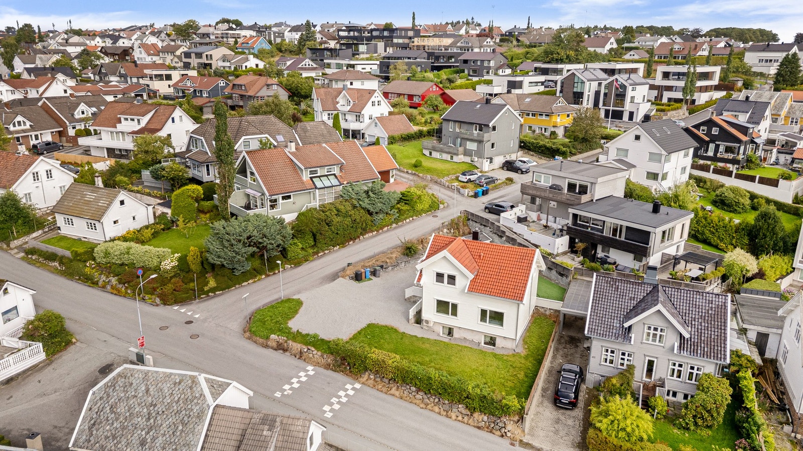 Område sett fra luften. Galleribilde