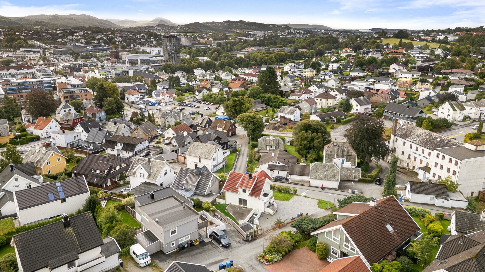 Område sett fra luften. Galleribilde