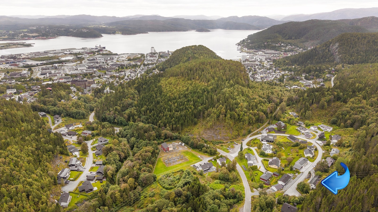 Høy og fin beliggenhet i Daltrøa, ca 1 km nord for Namsos sentrum Galleribilde