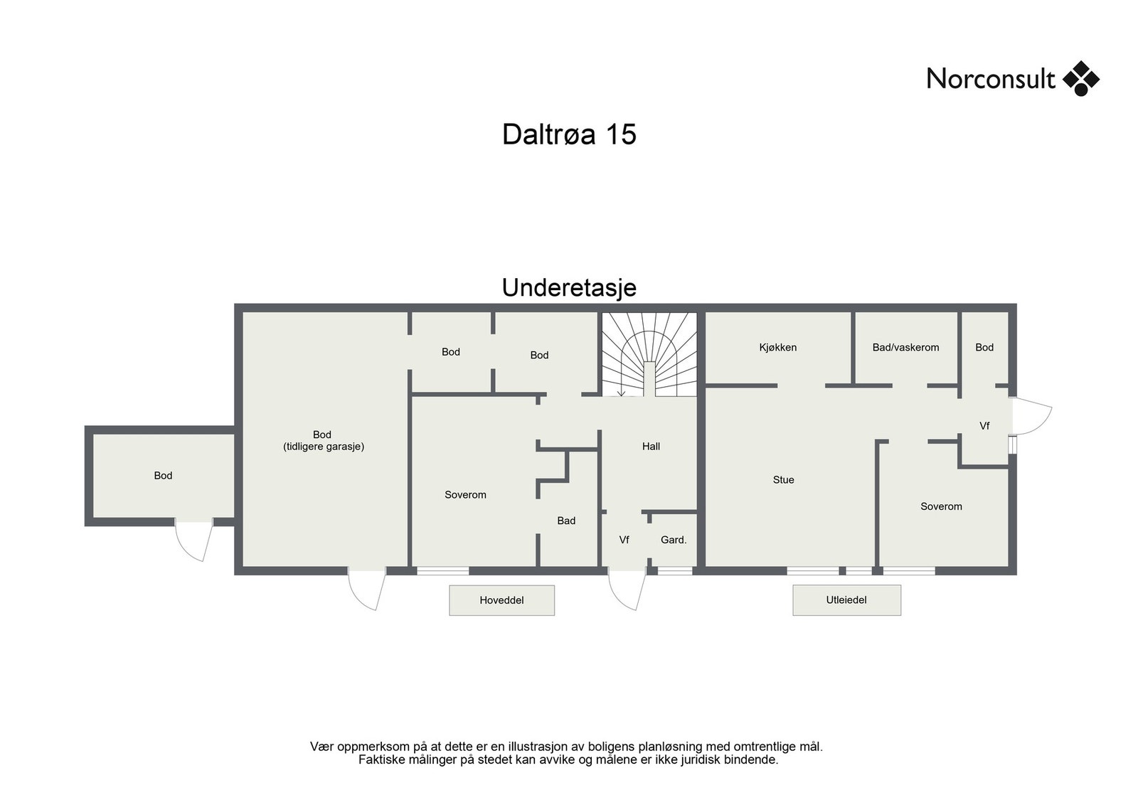 Planskisse - Underetasje Galleribilde