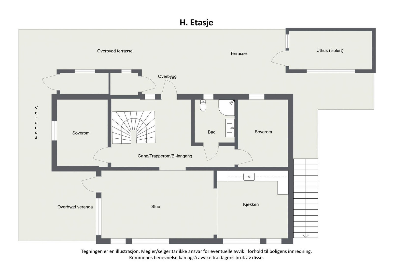 Plantegning 2D - Hovedetasje Galleribilde