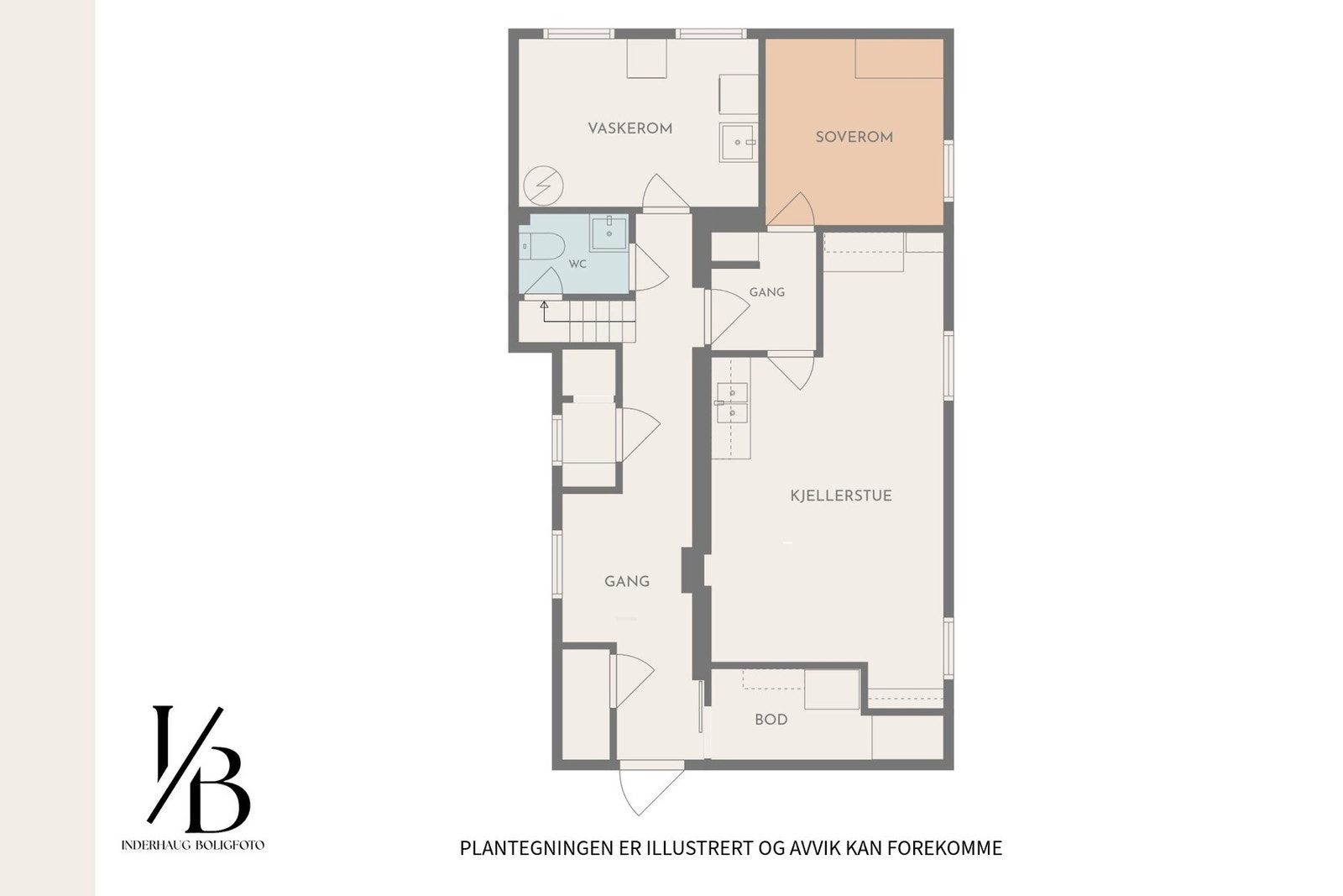 Planskisse underetasje. Galleribilde
