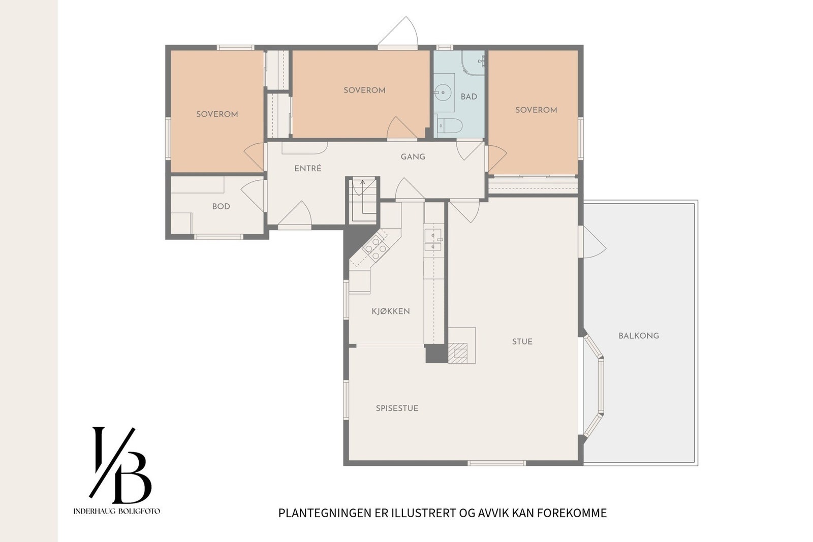 Planskisse hovedetasje. Galleribilde