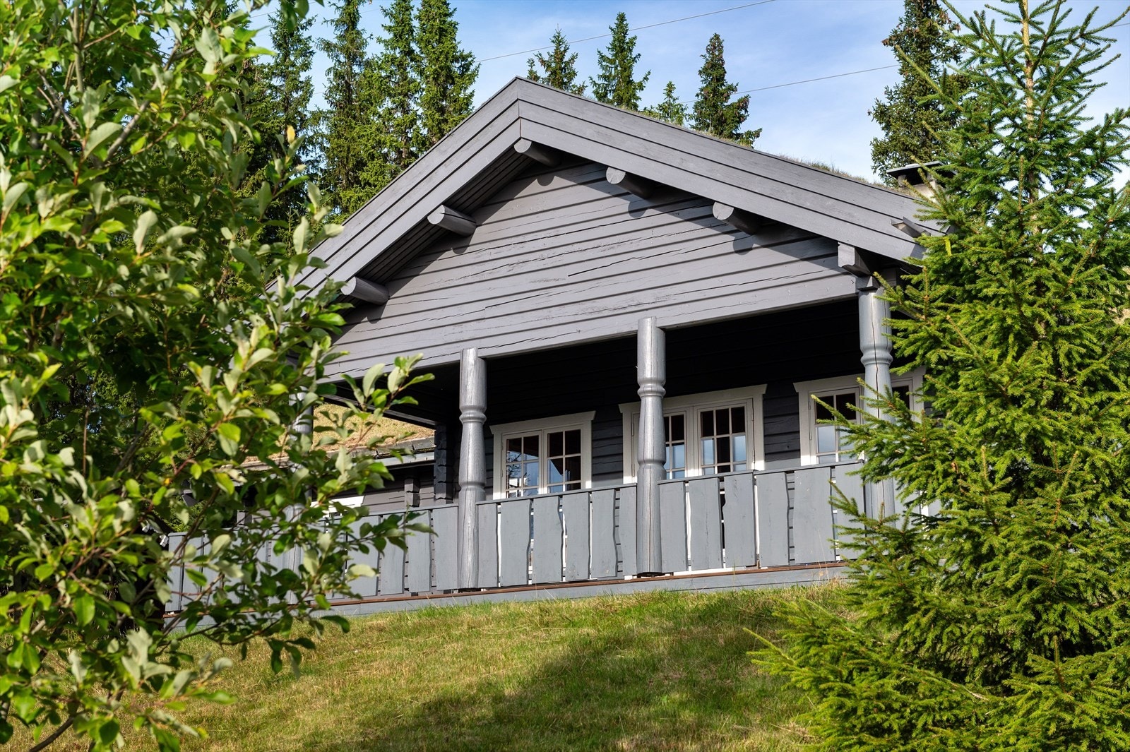 Den overbygde inngangen til terrassen. Galleribilde