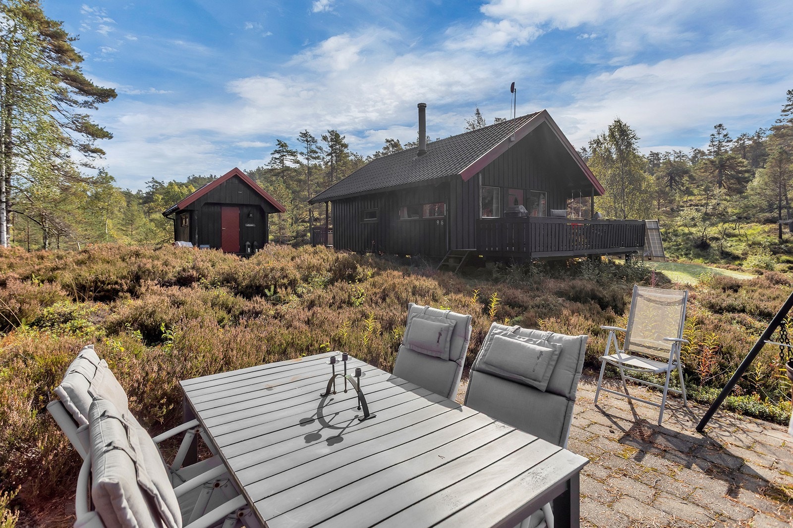 På vinterstid er det kort vei til oppkjørte skiløyper og flotte turområder Galleribilde