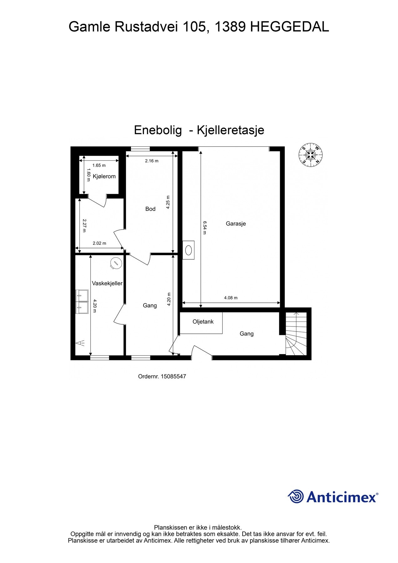 Plantegning kjelleretasje. Galleribilde