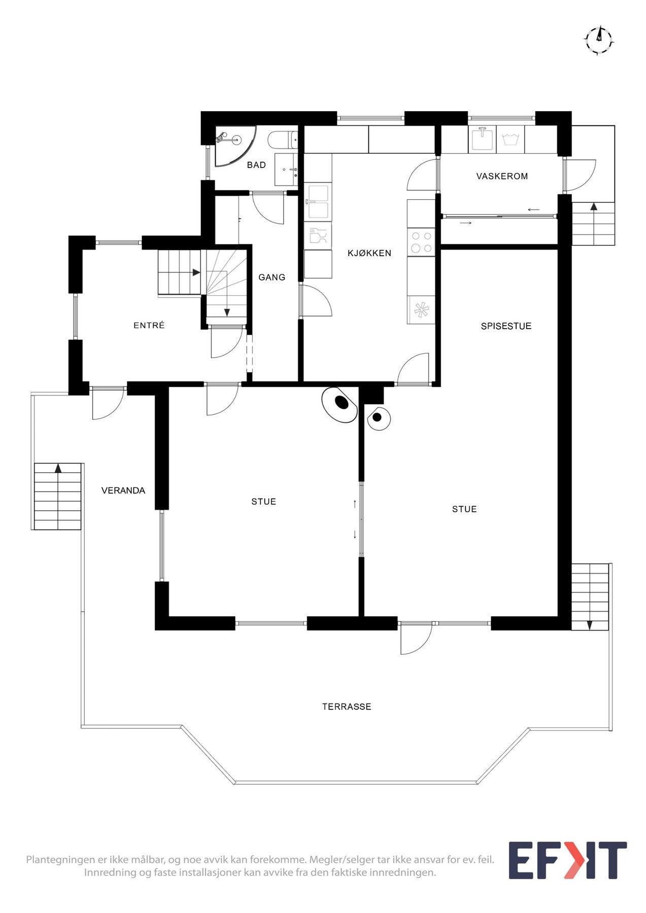 2D Plantegning - 1.etasje. Galleribilde