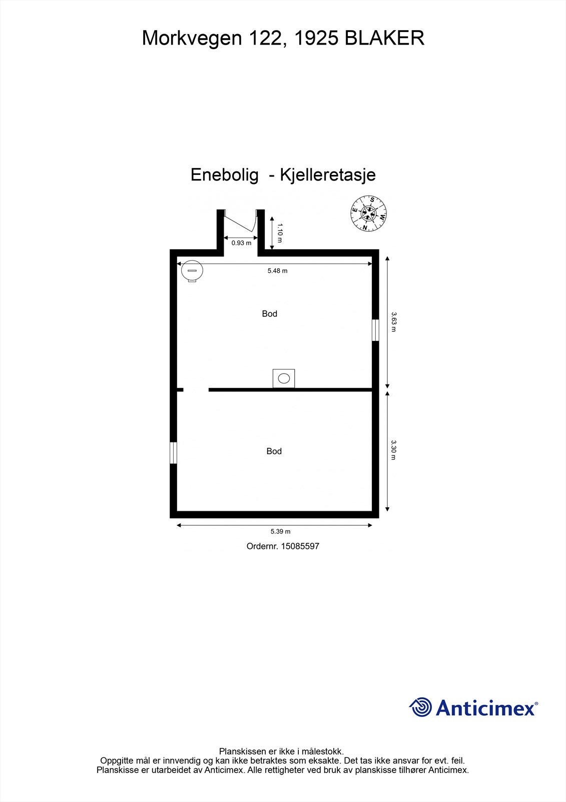 Plantegning - Kjelleretasje Galleribilde