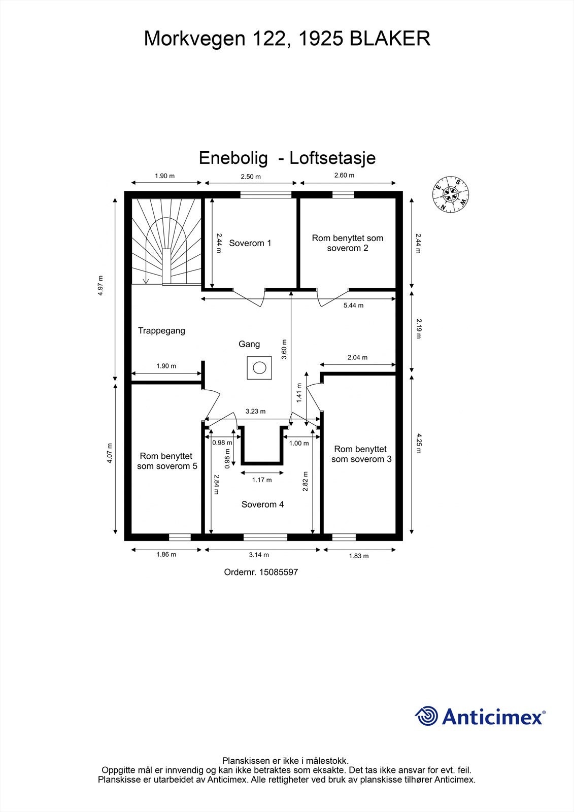 Plantegning - Loftsetasje Galleribilde