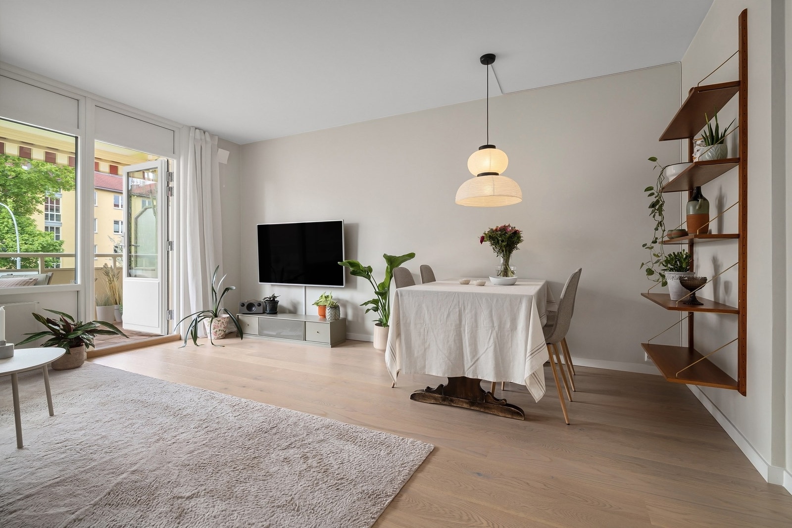 Gulv med 1-stavs eikeparkett Galleribilde