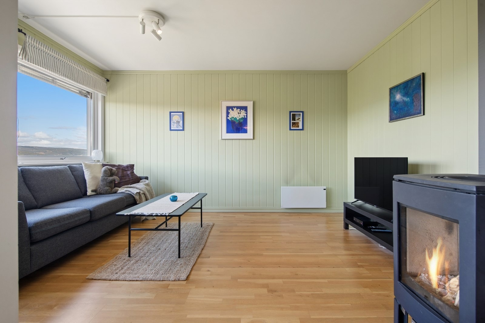 Stuens utforming gir gode muligheter for naturlig soneinndeling. Galleribilde